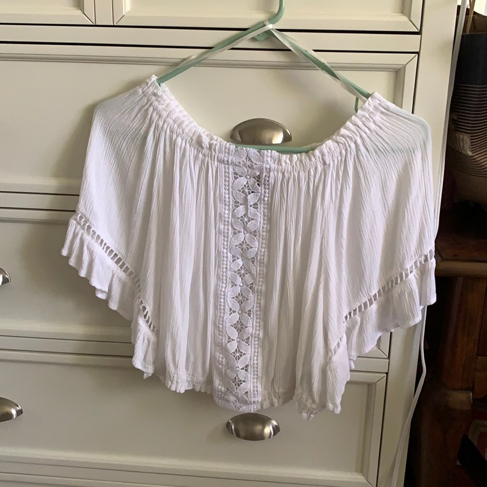 Size US 14 H&M white flowy top